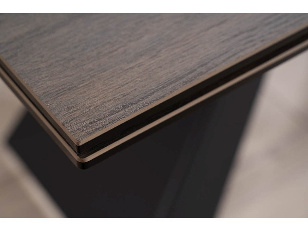 Стіл WESTIN CERAMIC 160(240)*90 коричневий ефект дерева/чорний мат