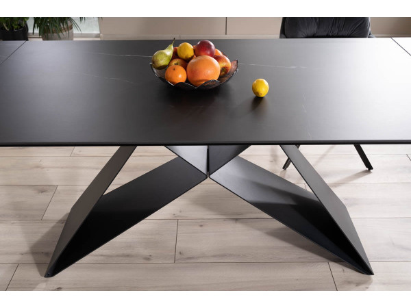 Стіл WESTIN CERAMIC 160(240)*90 чорний SAHARA NOIR/чорний мат