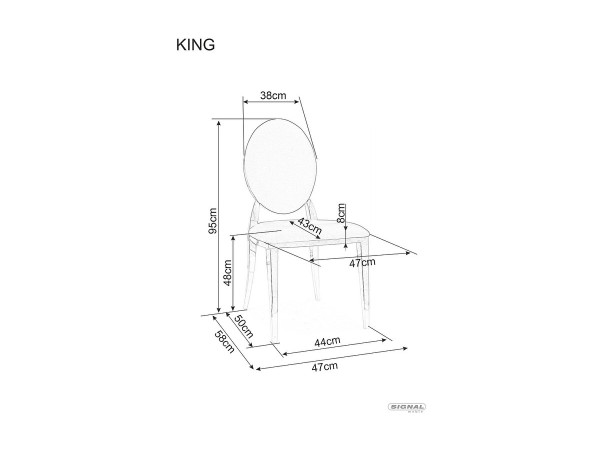 Стілець KING VELVET золотий каркас/чорний BL.19