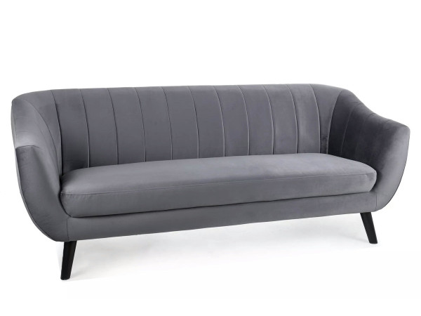 Софа ELITE 3 VELVET сіра/венге BL.14
