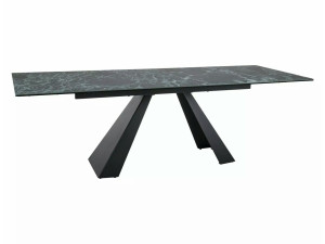 Стіл SALVADORE CERAMIC 160(240)*90 морський VERDE ALPI/чорний мат