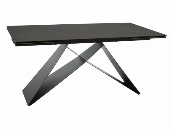 Стіл WESTIN CERAMIC 160(240)*90 коричневий OSSIDO BRUNO/чорний мат