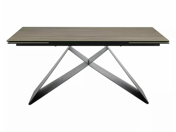 Стіл WESTIN CERAMIC 160(240)*90 світло-коричневий SABBIA/чорний мат