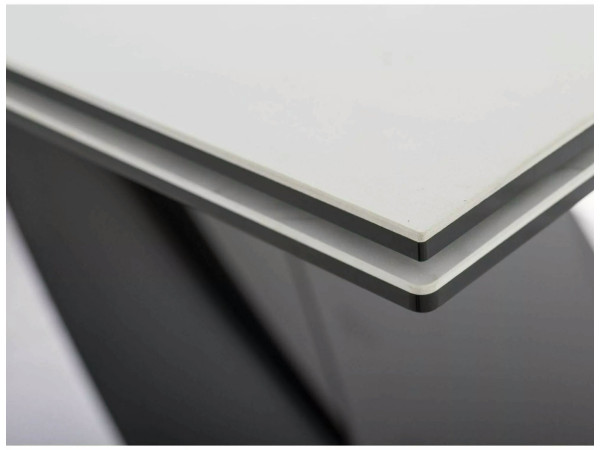 Стіл WESTIN CERAMIC 160(240)*90 кремовий DIAMOND CREAM/чорний мат