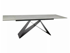Стіл WESTIN CERAMIC 160(240)*90 кремовий DIAMOND CREAM/чорний мат