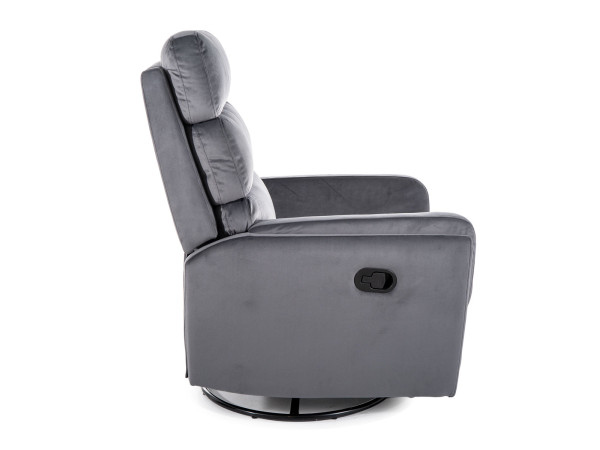 Крісло розкладне ARGOS VELVET сіре BL.14