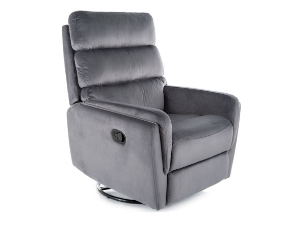 Крісло розкладне ARGOS VELVET сіре BL.14