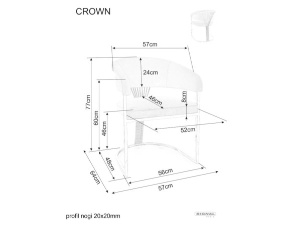 Стілець CROWN VELVET золотий каркас/світлий беж BL.22