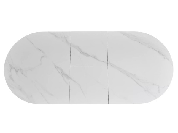 Стіл GASTON CERAMIC 140(180)*80 білий/чорний
