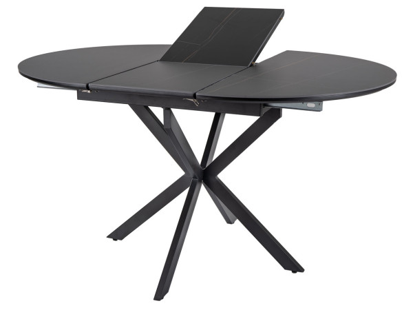 Стіл GASTON CERAMIC 100(135)*100 чорний