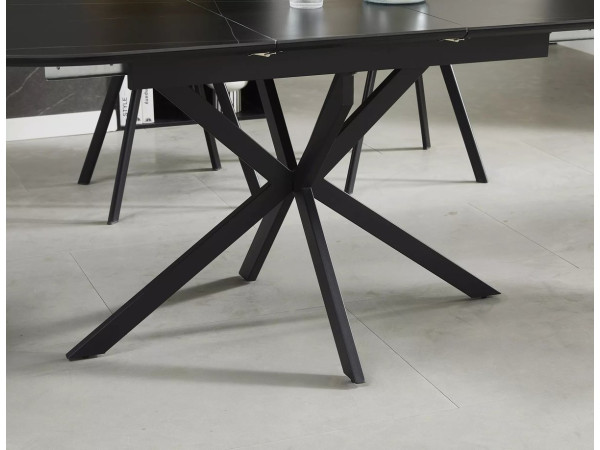 Стіл GASTON CERAMIC 140(180)*80 чорний