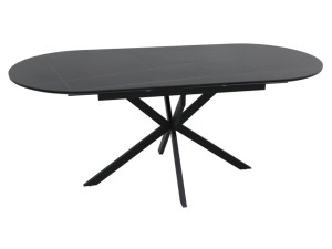 Стіл GASTON CERAMIC 140(180)*80 чорний