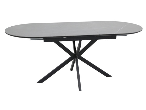 Стіл GASTON CERAMIC 140(180)*80 сірий/чорний