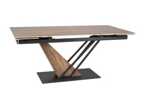 Стіл GENESIS LEGNO 160(220)*90 дуб/чорний/дуб