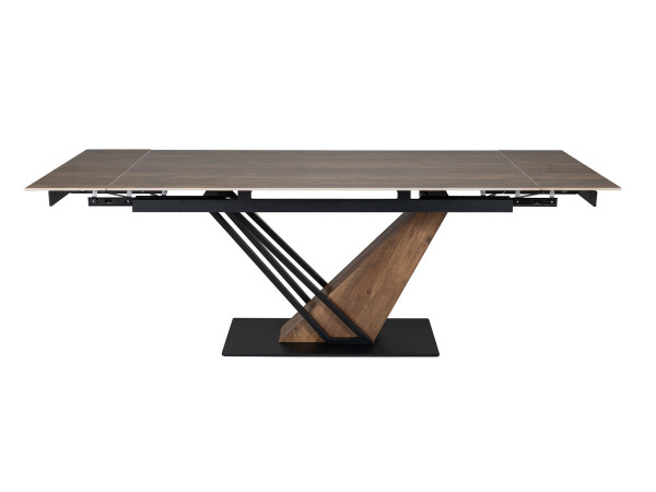 Стіл GENESIS LEGNO 160(220)*90 дуб/чорний/дуб
