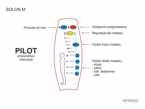Крісло розкладне SOLON M VELVET (функція масажу) сіре BL.14