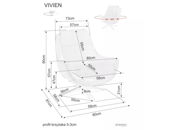 Крісло VIVIEN VELVET чорний мат каркас/карі BL.68