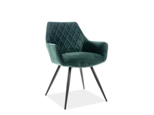 Стілець LINEA VELVET чорний каркас/зелений BL.78