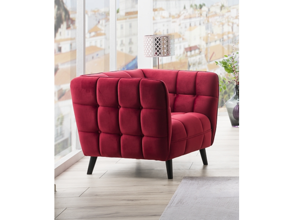 Крісло CASTELLO 1 VELVET бордо/венге BL.59