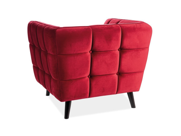 Крісло CASTELLO 1 VELVET бордо/венге BL.59