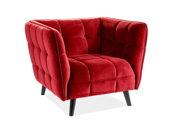 Крісло CASTELLO 1 VELVET бордо/венге BL.59