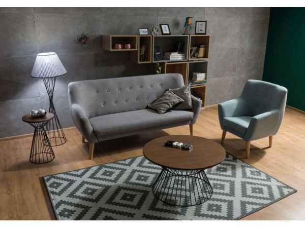 Крісло NORDIC 1 VELVET зелене/бук BL.78