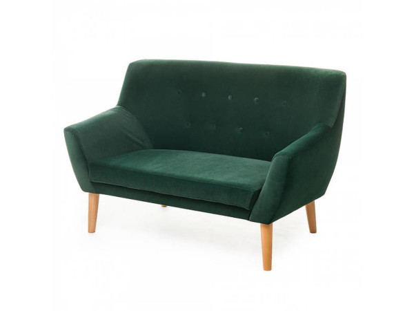 Софа NORDIC 2 VELVET зелена/бук BL.78