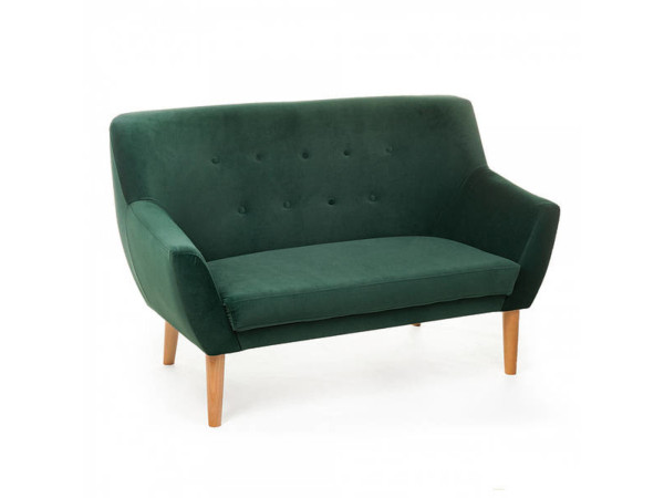 Софа NORDIC 2 VELVET зелена/бук BL.78