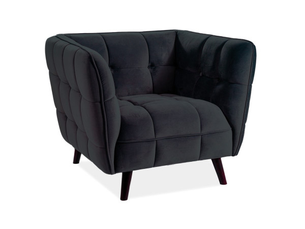 Крісло CASTELLO 1 VELVET чорне/венге BL.19