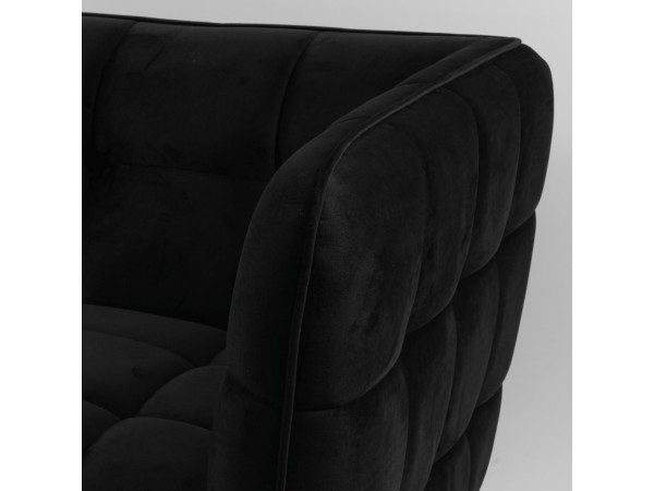Софа CASTELLO 2 VELVET чорна/венге BL.19