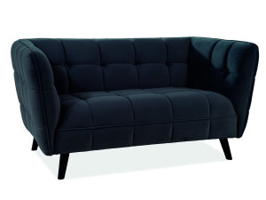 Софа CASTELLO 2 VELVET чорна/венге BL.19