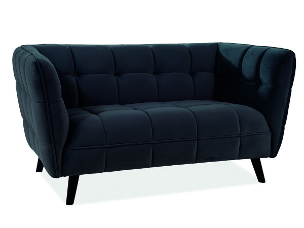 Софа CASTELLO 2 VELVET чорна/венге BL.19