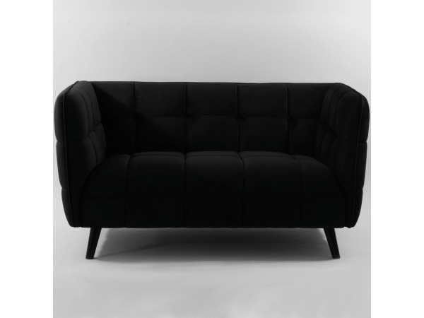 Софа CASTELLO 2 VELVET чорна/венге BL.19