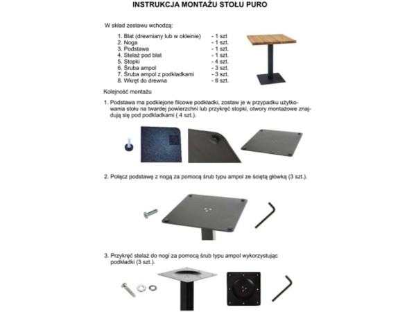 Стіл PURO шпон натуральний дуб/чорний 60x60