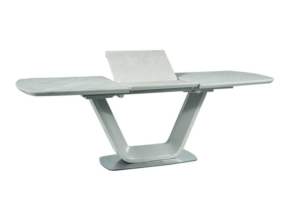 Стіл ARMANI CERAMIC сірий ефект мармуру / сірий мат 160(220)X90