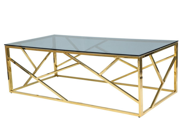 Журнальний столик ESCADA A скло димчасте/золоте 120X60