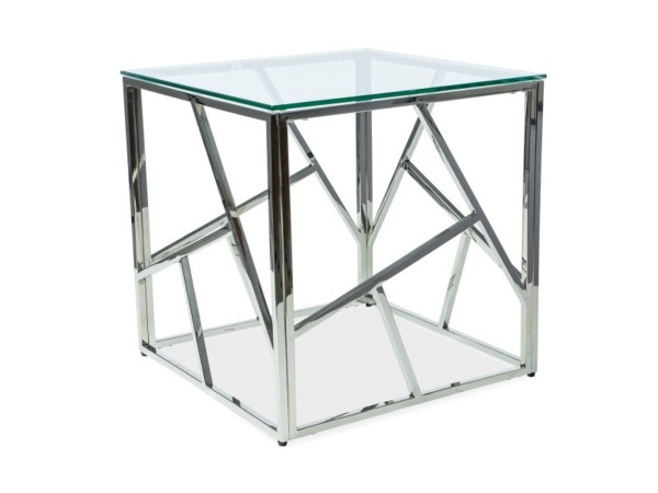 Журнальний столик ESCADA B прозорий/срібний 55X55