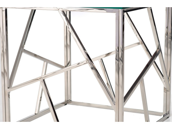 Журнальний столик ESCADA B прозорий/срібний 55X55
