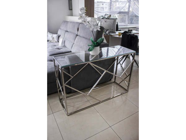 Консоль ESCADA C прозоре скло/срібло 120X40