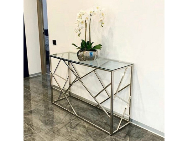 Консоль ESCADA C прозоре скло/срібло 120X40