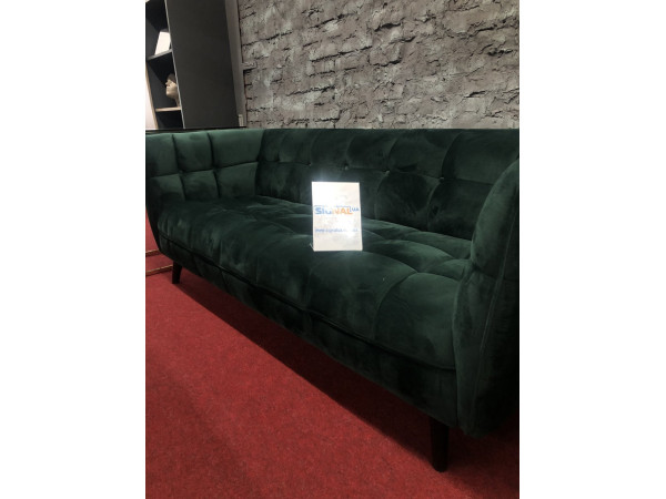 Софа CASTELLO 3 VELVET зелена/венге BL.78