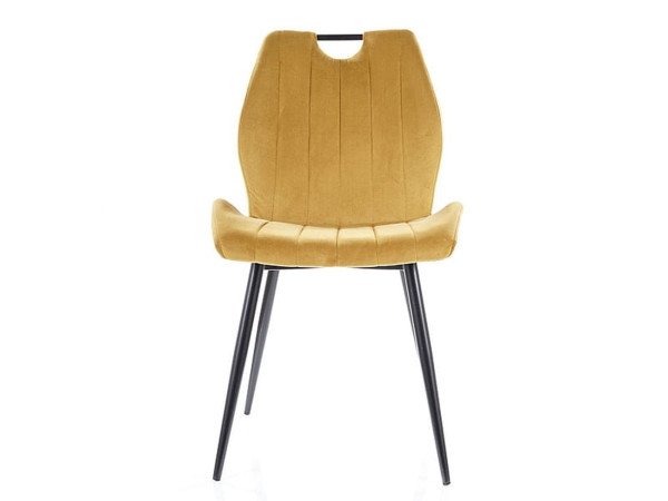 Стілець ARCO VELVET чорний каркас/карі BL.68