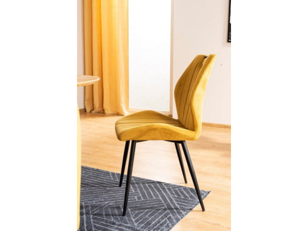 Стілець ARCO VELVET чорний каркас/карі BL.68