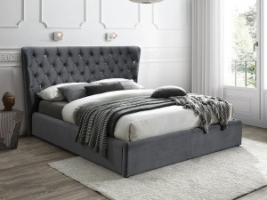 Ліжко CARVEN VELVET 160*200 сіре BL.14