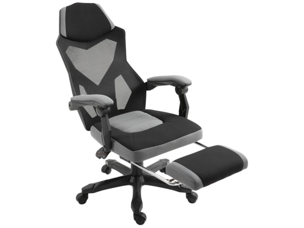 Крісло поворотне Q-939 чорне/сіре