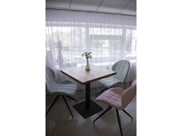 Стіл PURO LAMINAT дуб/чорний 60*60