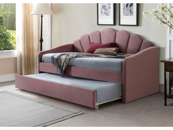 Ліжко BELLA VELVET 90*200 ант.троянда BL.52
