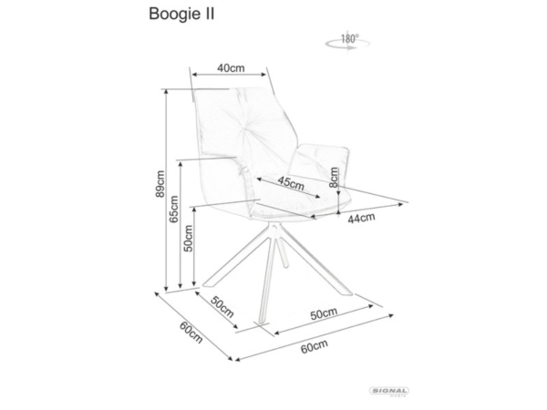 Стілець BOOGIE II VELVET чорний каркас/беж BLUVEL 28