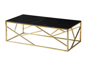 Журнальний столик ESCADA A II чорний еф.мармуру/золото 120x60