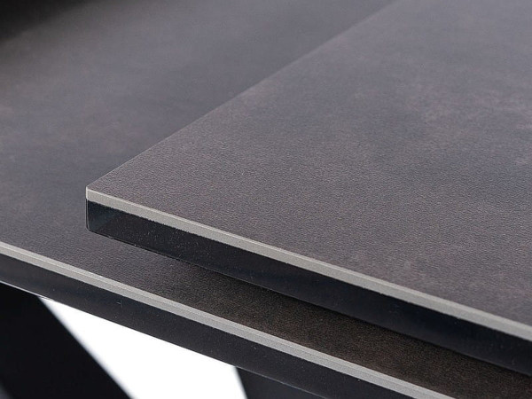 Стіл SALVADORE CERAMIC II темно-сірий CORSO GREY /чорний мат 120(180)X80
